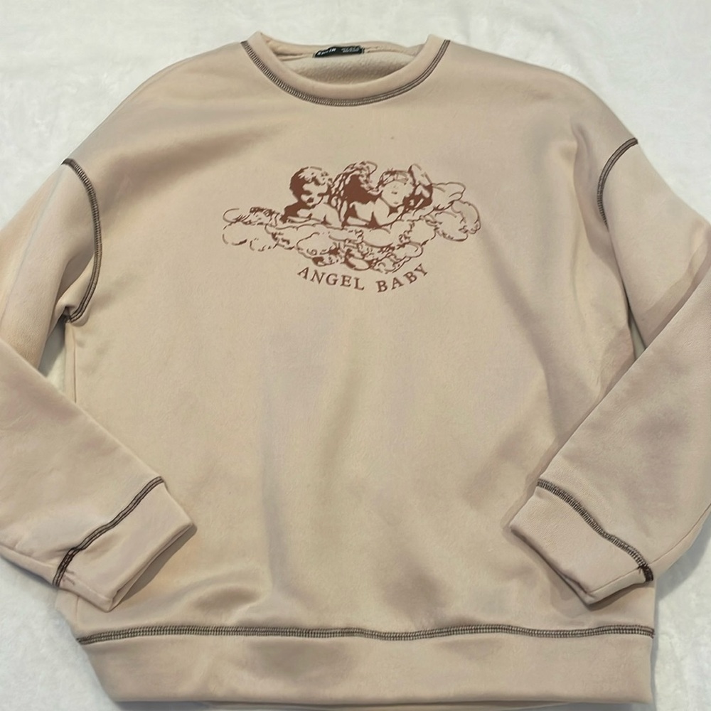 Tan angel baby sweater
